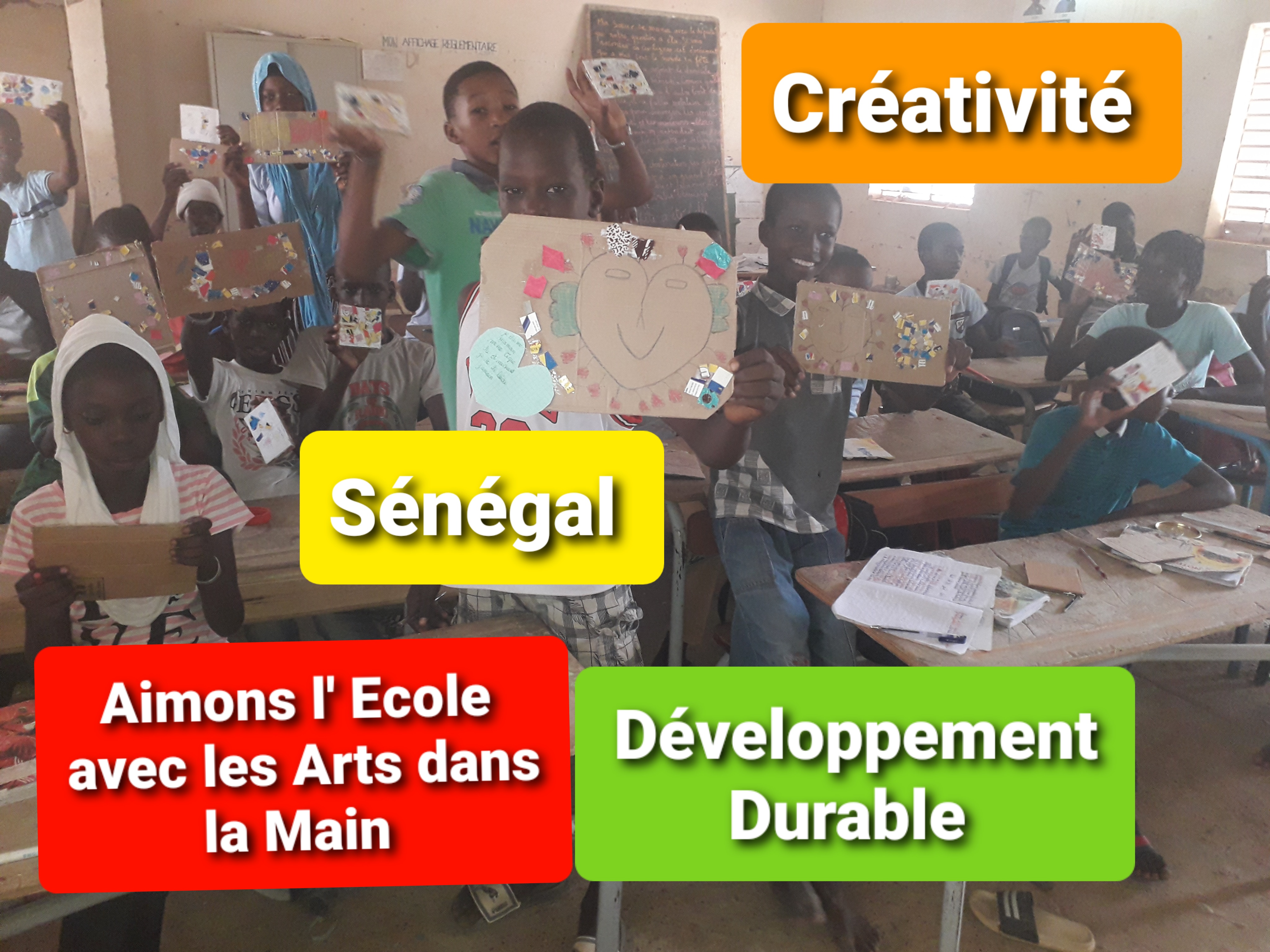 Art écologique pour enfants au Sénégal 